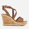 Carvela Women's Kable Leather Wedged Sandals - Tan - Image 1