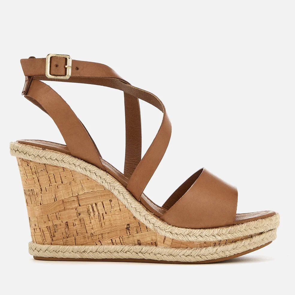 Carvela Women's Kable Leather Wedged Sandals - Tan Image 1