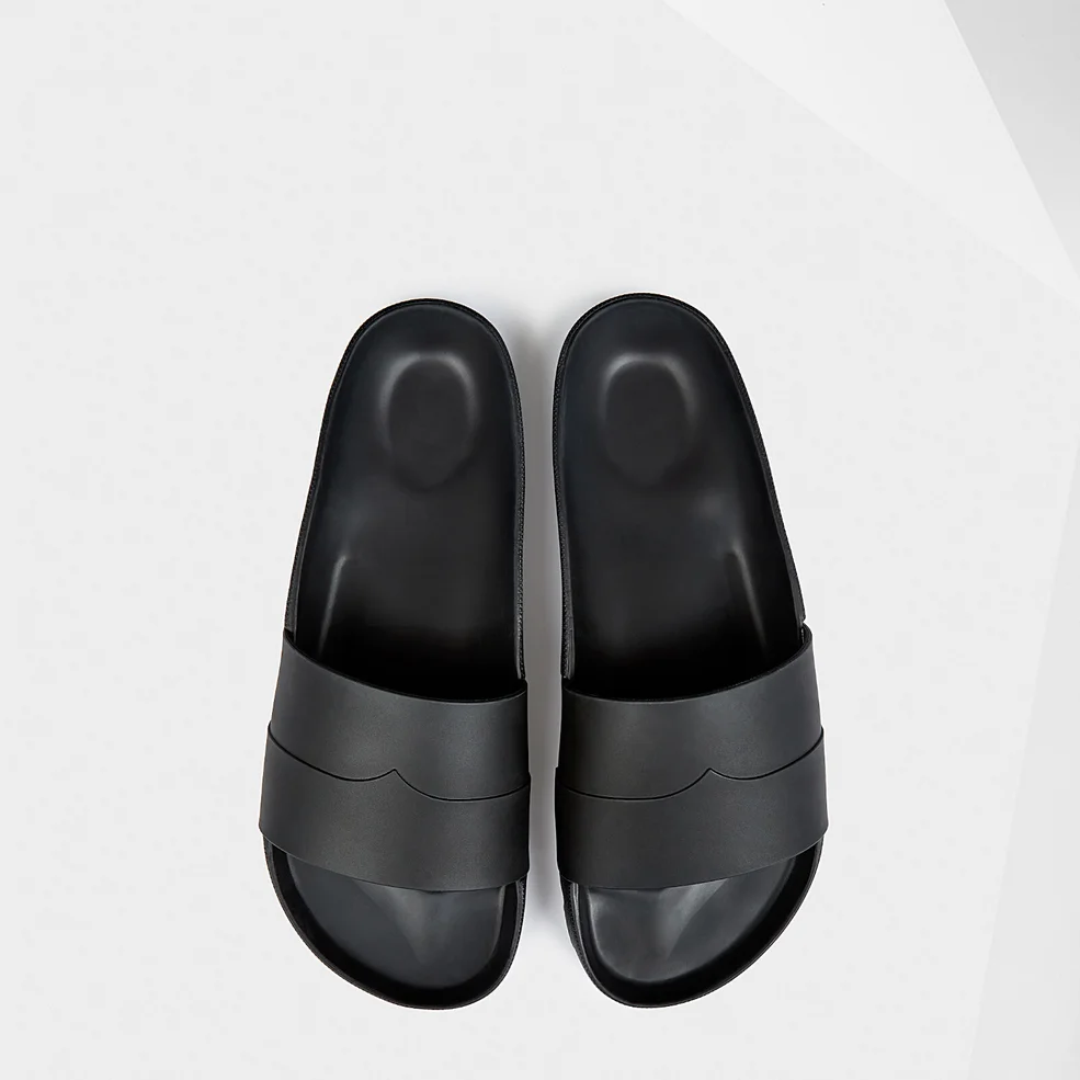 Hunter Men's Original Moustache Slide Sandals - Black/Dark Slate Image 1