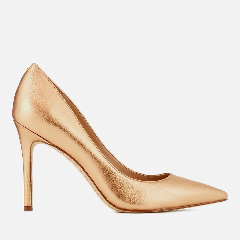 Sam Edelman Women's Hazel Metallic Leather Court Shoes - Golden Copper Image 1