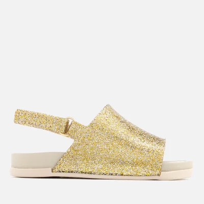 Mini Melissa Toddlers Beach Slide Sandals - Gold Glitter