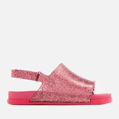 Mini Melissa Toddlers Beach Slide Sandals - Pink Glitter