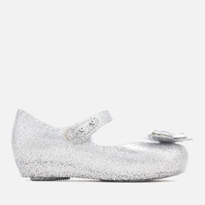Mini Melissa Toddlers Ultragirl Butterfly 19 Ballet Flats - Silver Glitter