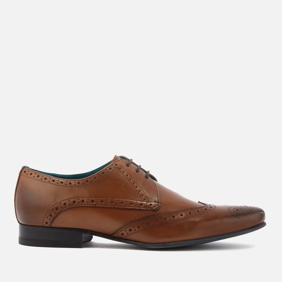 Ted Baker Men's Hosei Leather Wing-Tip Brogues - Tan Image 1