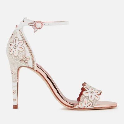 Ted Baker Women's Cimaa Leather Barely There Heeled Sandals - White