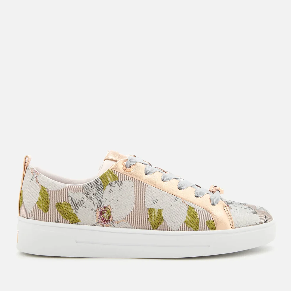 Ted Baker Women's Ahfiraj Jacquard Low Top Trainers - Chatsworth Nude Image 1