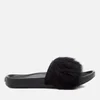 UGG Women's Royale Fluffy Slide Sandals - Black - Image 1