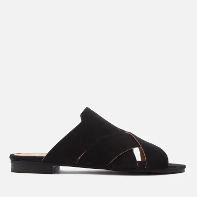 Hudson London Women's Lonatu Suede Slide Sandals - Black