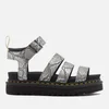 Dr. Martens Women's Vegan Blaire Strappy Flatform Sandals - Silver/Black - Image 1