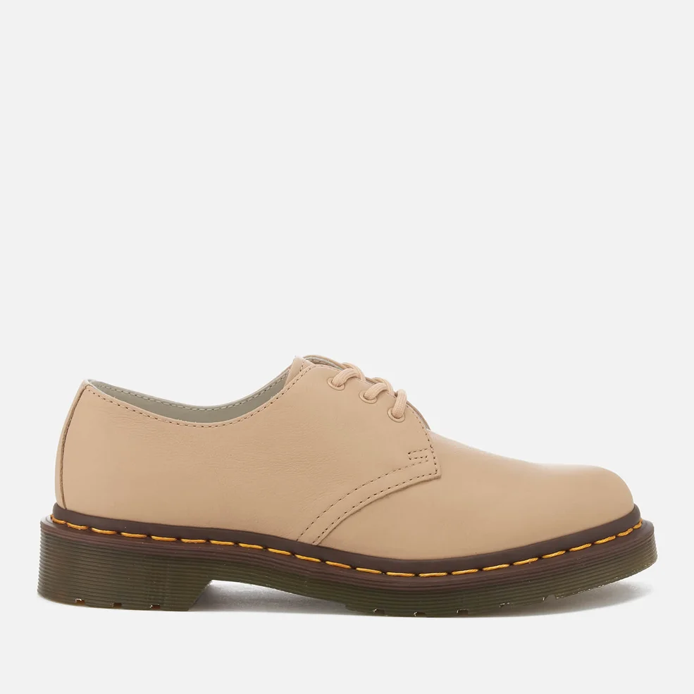 Dr. Martens Women's 1461 Virginia Leather 3-Eye Flat Shoes - Nude Image 1