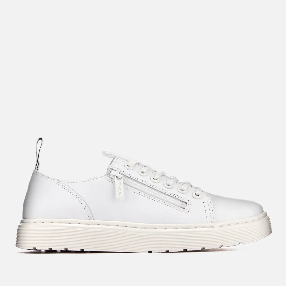 Dr. Martens Men's Dante Zip Softy T Leather 6-Eye Shoes - White Image 1