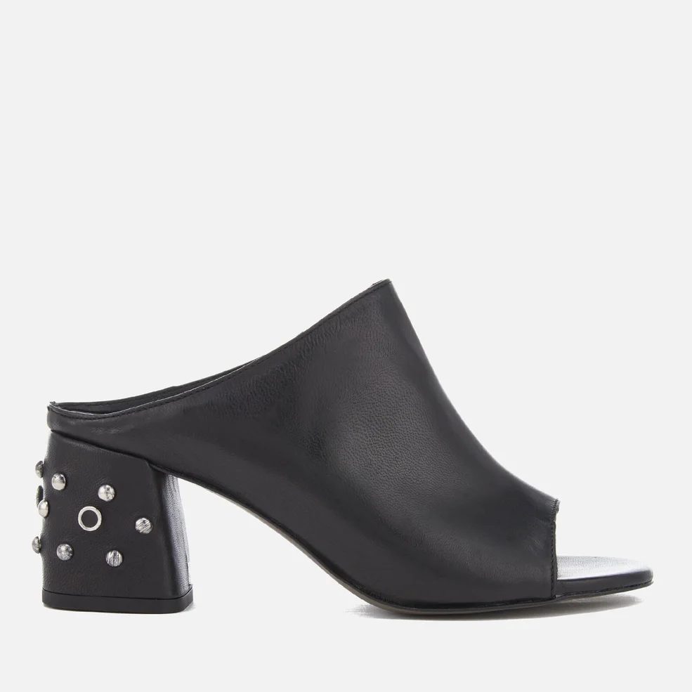 Rebecca Minkoff Women's Selene Studs Leather Heeled Mules - Black Image 1