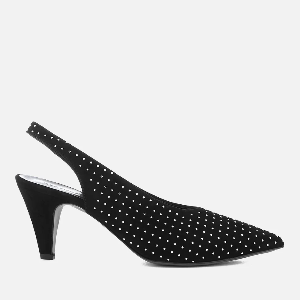Rebecca Minkoff Women's Simona Studs Suede Sling Back Court Shoes - Black Image 1