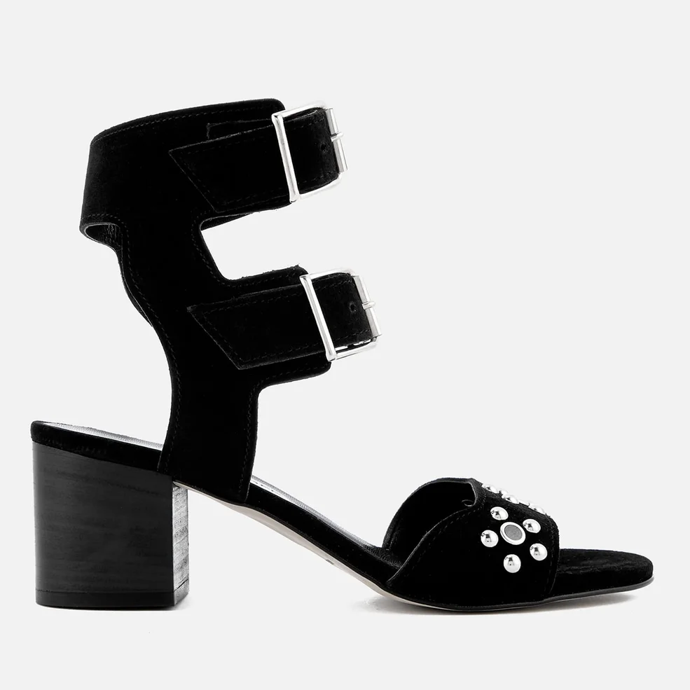Rebecca Minkoff Women's Sofia Suede Heeled Sandals - Black Image 1