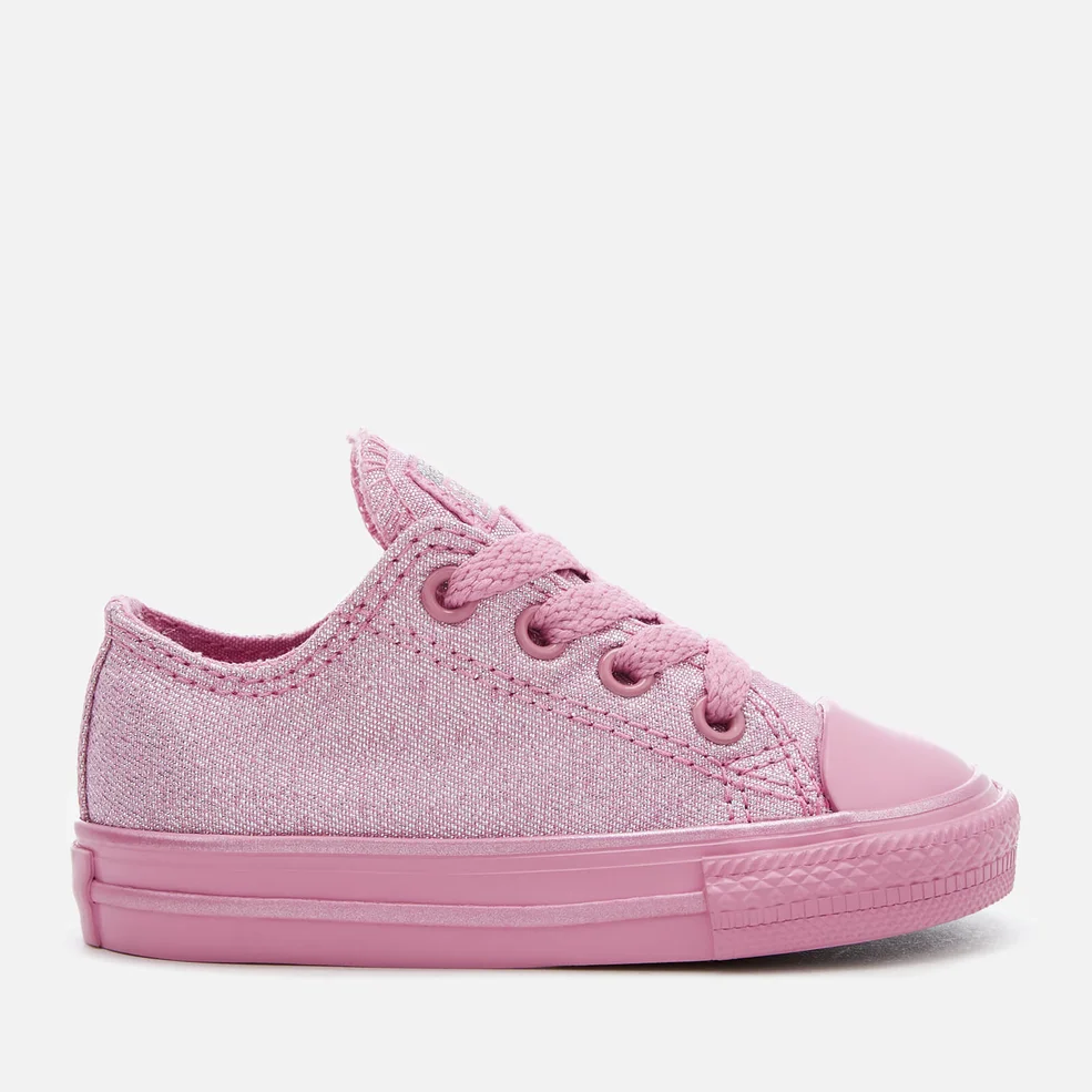 Converse Toddlers' Chuck Taylor All Star Ox Trainers - Light Orchid/Silver Image 1