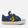 Converse Toddlers' Star Player Ev 2V Ox Trainers - Navy/Mineral Yellow/White - Image 1