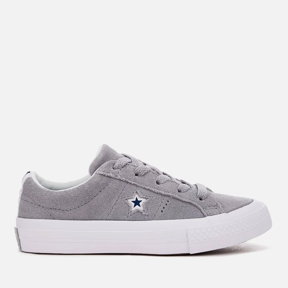 Converse Kids' One Star Ox Trainers - Wolf Grey/White/Navy Image 1