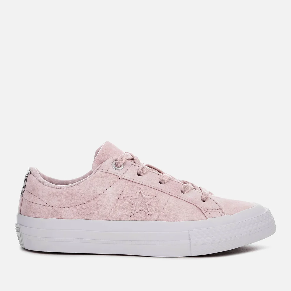 Converse Kids' One Star Ox Trainers - Barely Rose/Barely Rose/White Image 1