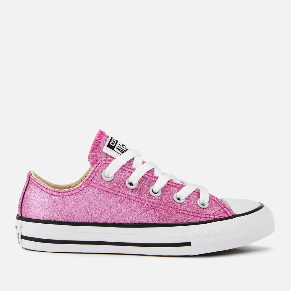 Converse Kids' Chuck Taylor All Star Ox Trainers - Bright Violet/Natural/White Image 1
