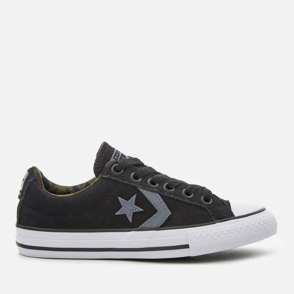 Converse Kids' Star Player Ox Trainers - Black/White/Black Image 1