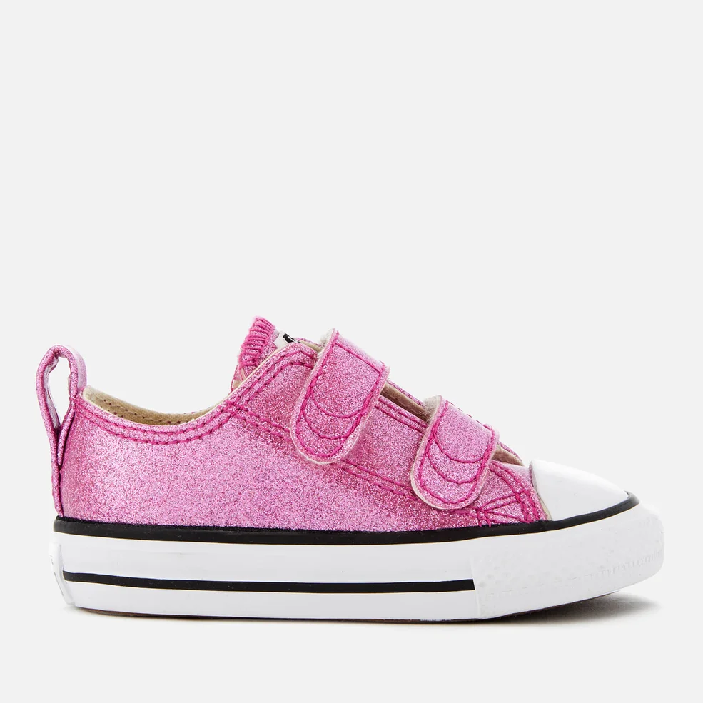Converse Toddlers' Chuck Taylor All Star 2V Ox Trainers - Bright Violet/Natural/White Image 1