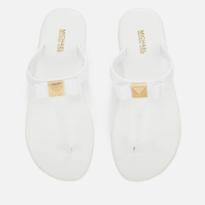 MICHAEL MICHAEL KORS Women's Caroline Jelly Toe Post Sandals - Optic White