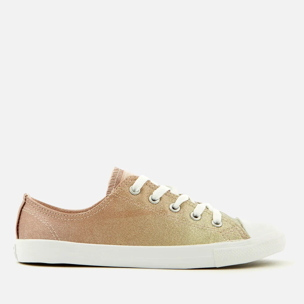 Converse Women's Chuck Taylor All Star Dainty Ox Trainers - Gold/Particle Beige/White Image 1