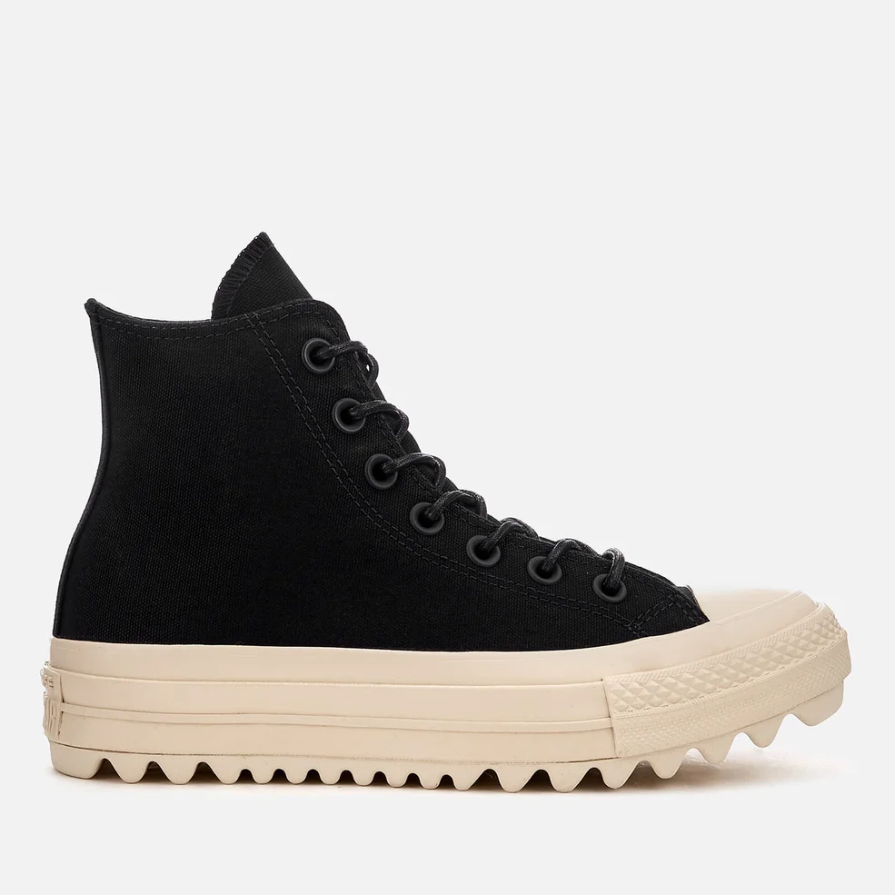 Converse Women's Chuck Taylor All Star Lift Ripple Hi-Top Trainers - Black/Natural Image 1