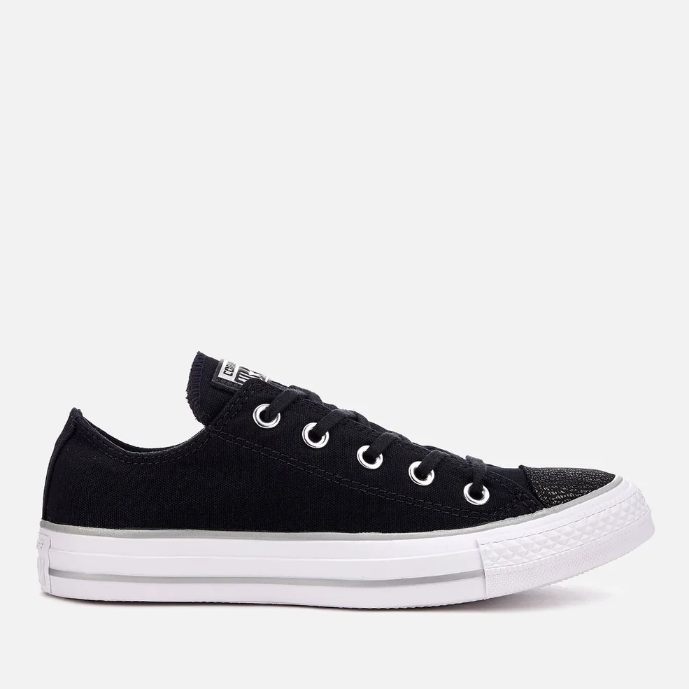 Converse Women's Chuck Taylor All Star Ox Trainers - Black/Silver/White Image 1