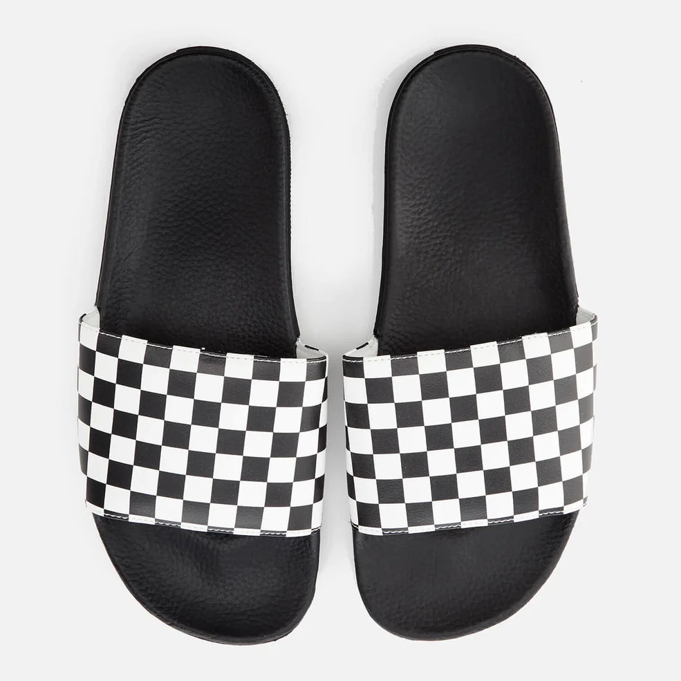 Vans Men's Checkerboard Slide Sandals - White Image 1
