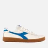 Diadora Men's Game Low L Grained Leather Trainers - White/Imperial Blue - Image 1
