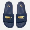 Puma Men's Leadcat Suede Slide Sandals - Peacoat/Puma Team Gold - Image 1