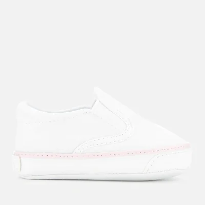 Polo Ralph Lauren Babies' Bal Harbour II Canvas Slip-On Trainers - White/Light Pink