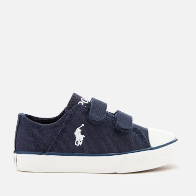 Polo Ralph Lauren Toddlers' Darian EZ Canvas Velcro Trainers - Navy/White