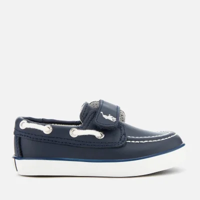 Polo Ralph Lauren Toddlers' Sander EZ Leather Boat Shoes - Navy/White