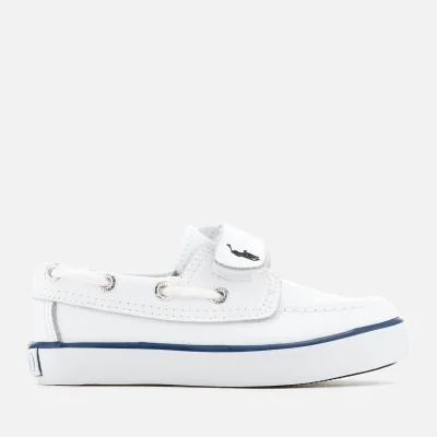 Polo Ralph Lauren Toddlers' Sander EZ Leather Boat Shoes - White/Navy