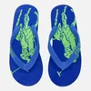 Polo Ralph Lauren Kids' Landry Flip Flops - Royal Heringbone/Lime - Image 1