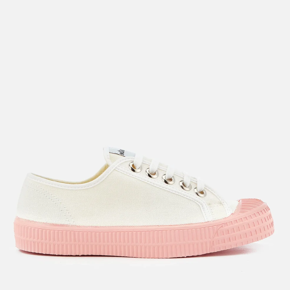 Novesta Women's Star Master Colour Sole Trainers - White/Pink Image 1