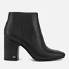 MICHAEL MICHAEL KORS Women's Elaine Leather Heeled Ankle Boots - Black - Image 1