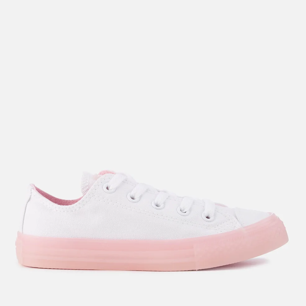 Converse Kids' Chuck Taylor All Star Ox Trainers - White/Cherry Blossom Image 1