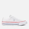 Converse Kids' One Star Ox Trainers - White/Gym Red/White - Image 1