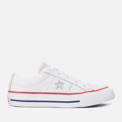Converse Kids' One Star Ox Trainers - White/Gym Red/White