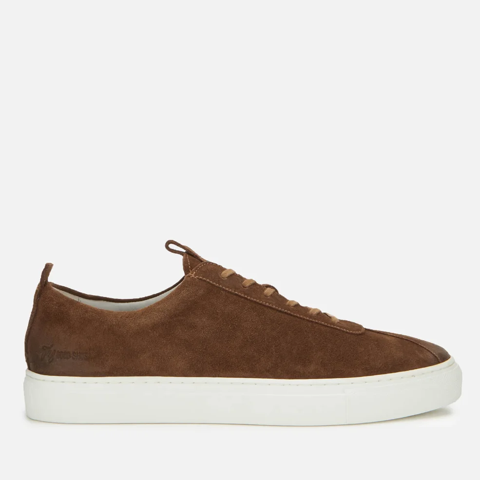 Grenson Men's Sneaker 1 Burnished Suede Trainers - Snuff Image 1