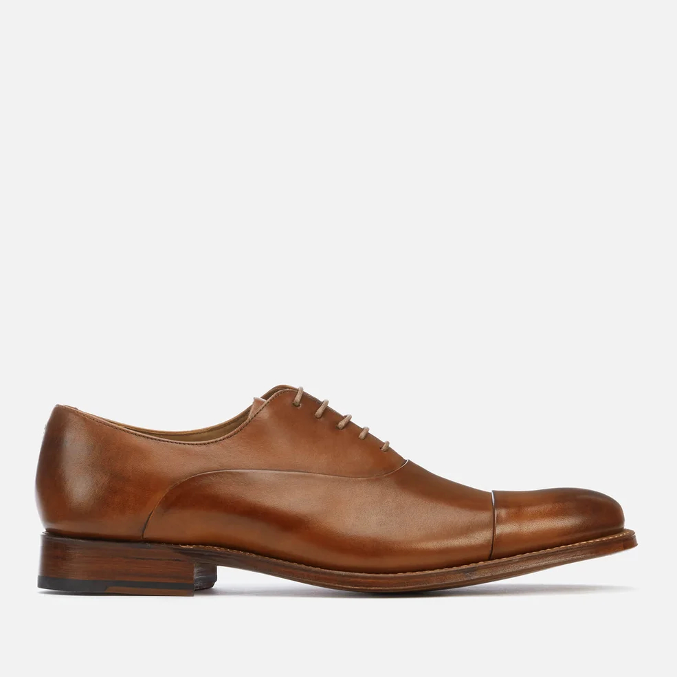 Grenson Men's Bert Hand Painted Leather Toe Cap Oxford Shoes - Tan Image 1