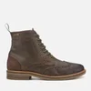 Barbour Men's Belsay Leather Brogue Lace Up Boots - Choco - Image 1