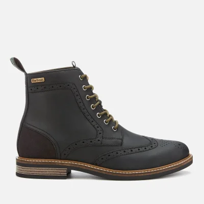 Barbour Men's Belsay Leather Brogue Lace Up Boots - Black