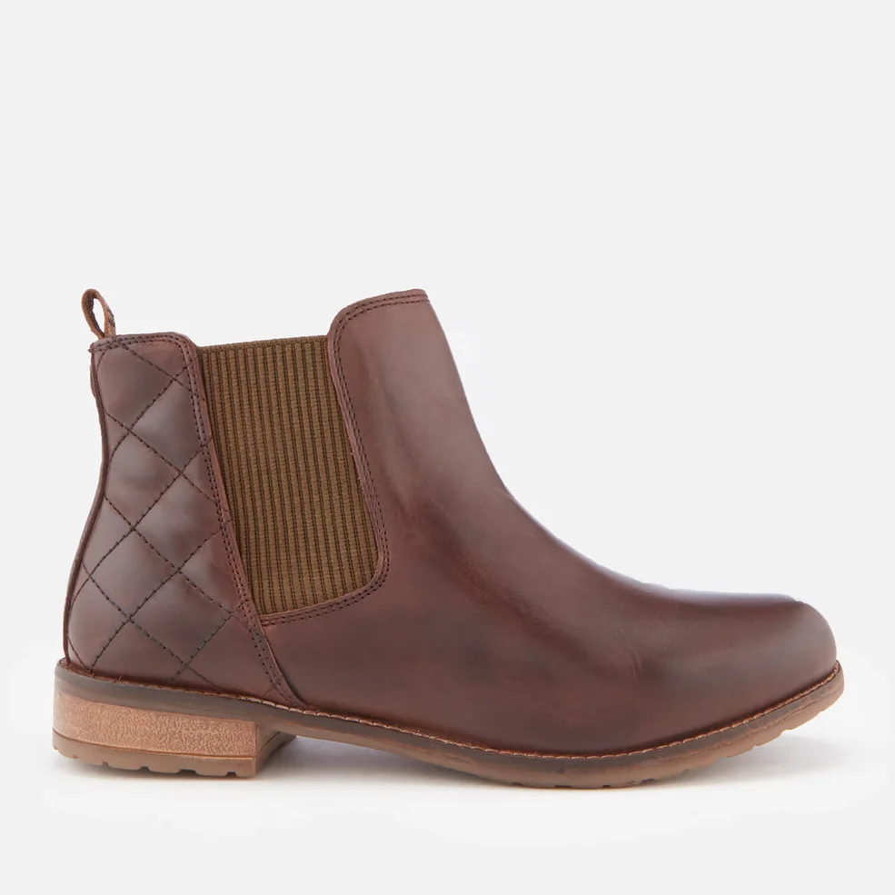 Barbour Women's Abigail Leather Quilted Chelsea Boots - Wine Mix Image 1