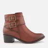 Barbour International Women's Inglewood Leather Buckle Heeled Ankle Boots - Tan - Image 1