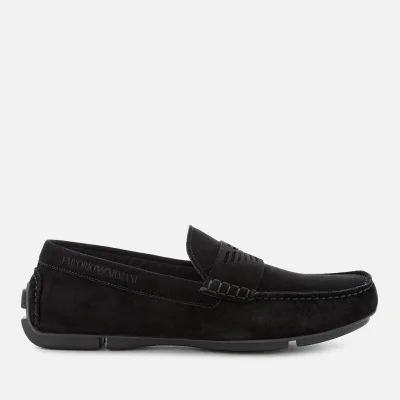 Emporio Armani Men's Suede Loafers - Black