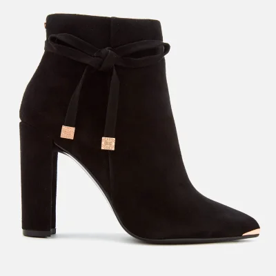 Ted Baker Women's Qatena Suede Heeled Ankle Boots - Black
